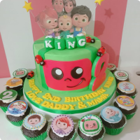 King Cocomelon Custom Cake