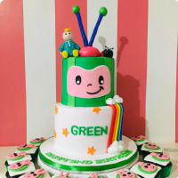 Coco Green Cocomelon Custom Cake