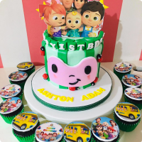 Ashton Cocomelon Custom Cake