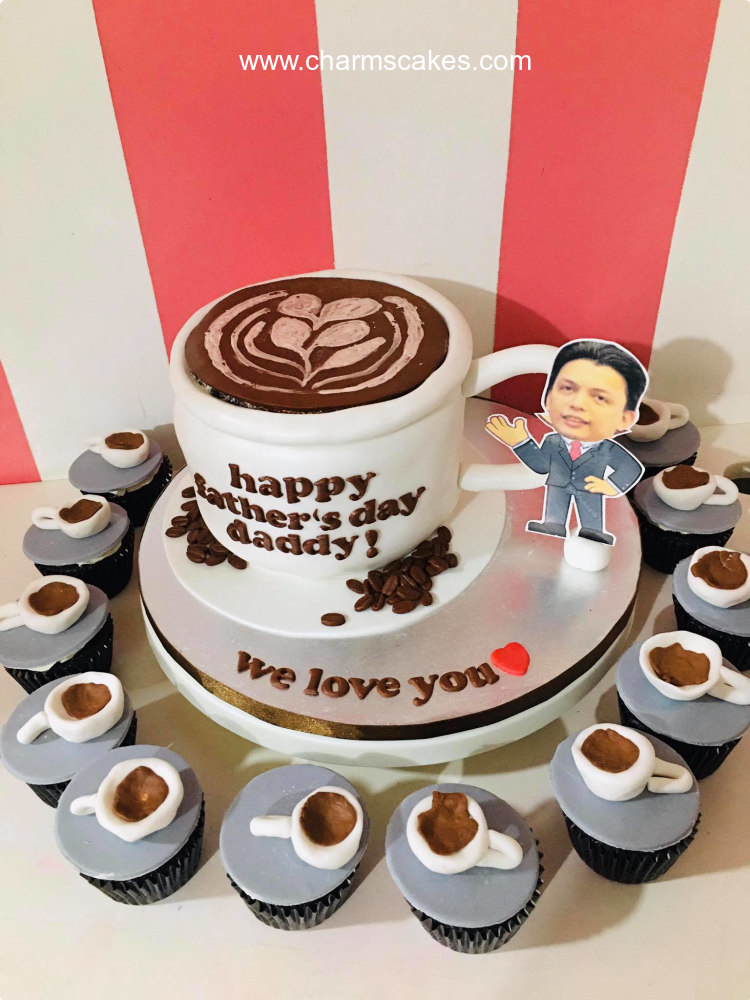 Daddy's Cup Coffee Custom Cake