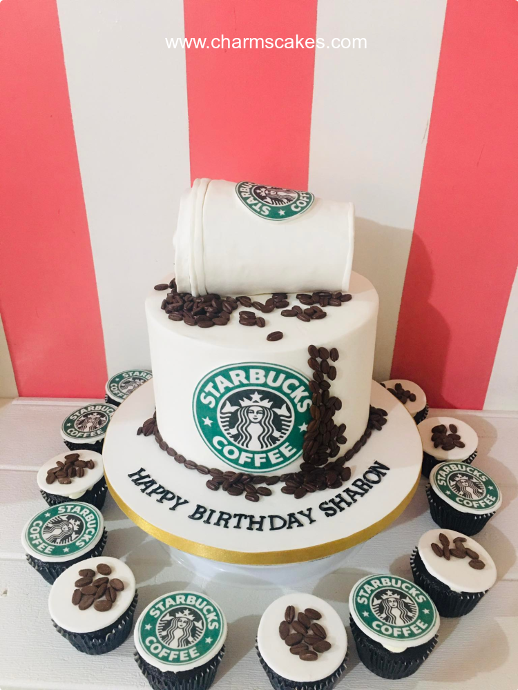 Sharon's Starbucks Coffee Custom Cake