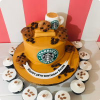 Starbucks Coffee Custom Cake