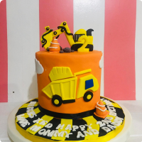 Marcus' Construction Site Custom Cake