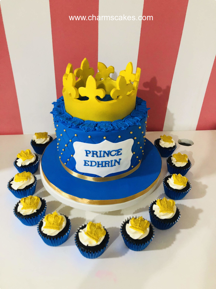 Golden Crown Crowns Custom Cake