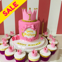 Pink Crown Crowns Custom Cake