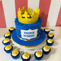 Golden Crown Crowns Custom Cake