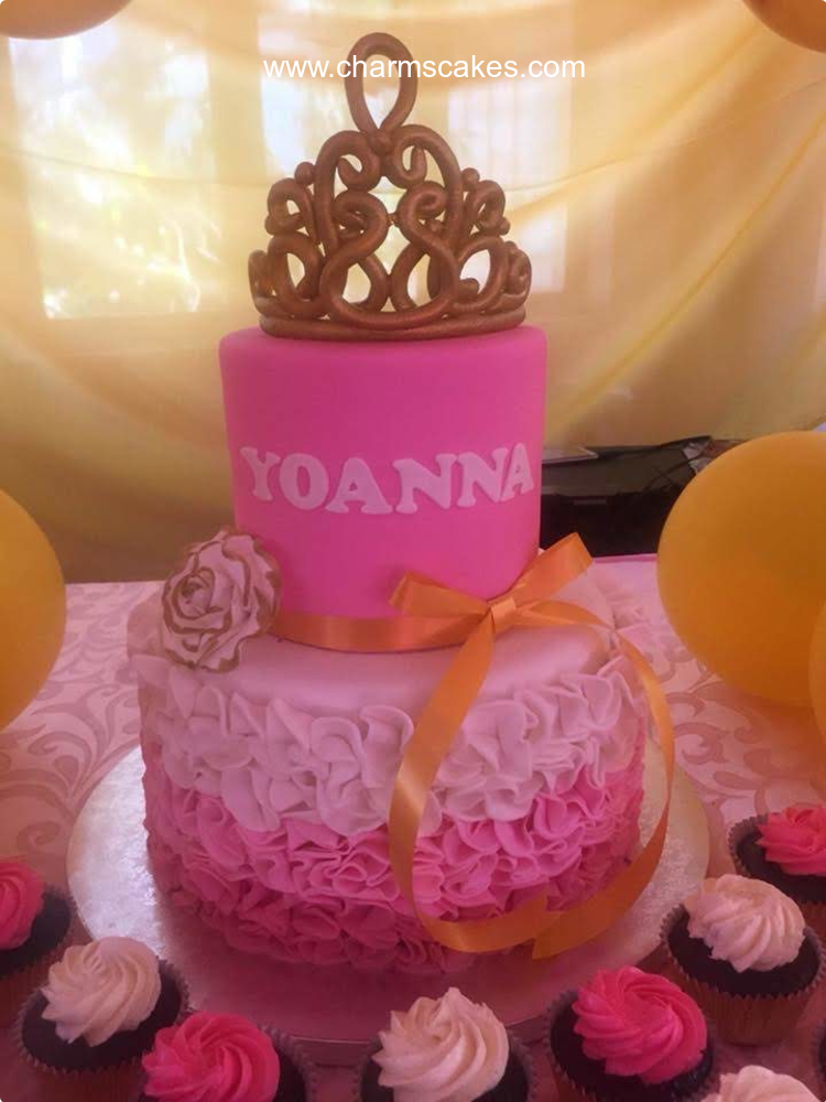 Pink & Gold Crown Debut Custom Cake