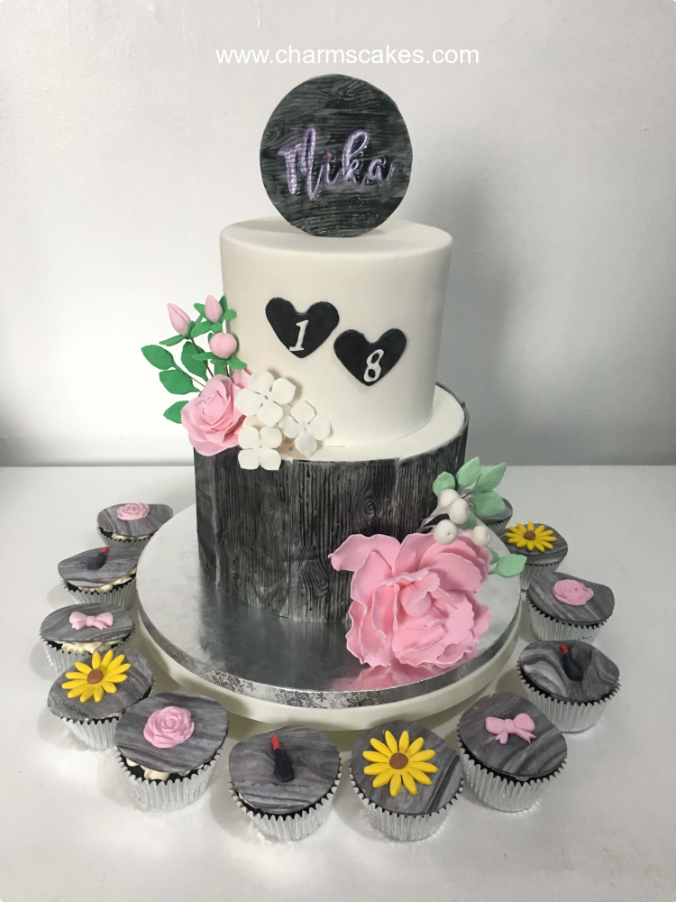 Wood Theme Debut Custom Cake