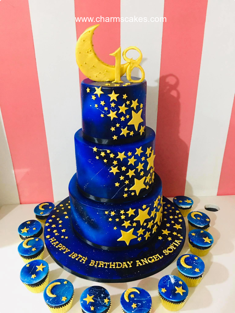 Angel Debut Custom Cake