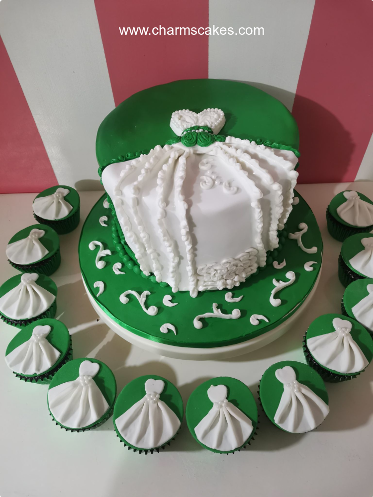 White Dress Debut Custom Cake