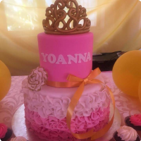 Pink & Gold Crown Debut Custom Cake