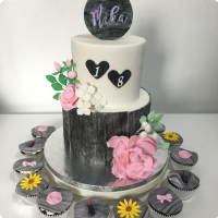 Wood Theme Debut Custom Cake