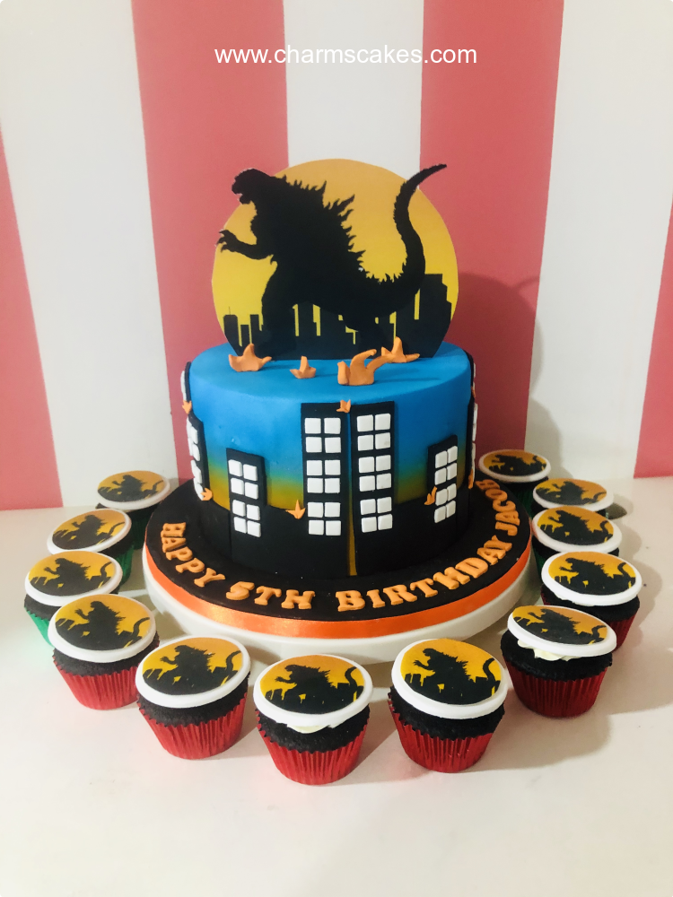 Godzilla Dinosaurs Custom Cake