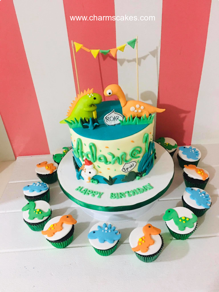 Dino Party Dinosaurs Custom Cake