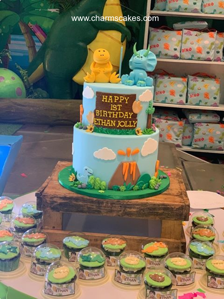 Dino Dinosaurs Custom Cake