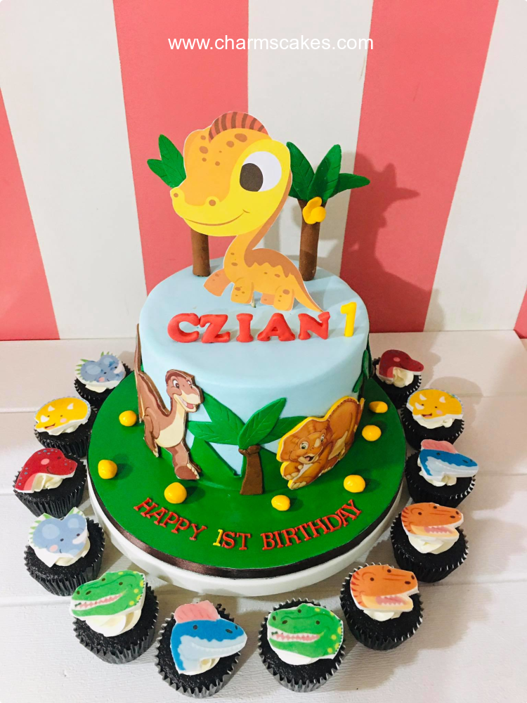 Dino Baby Dinosaurs Custom Cake