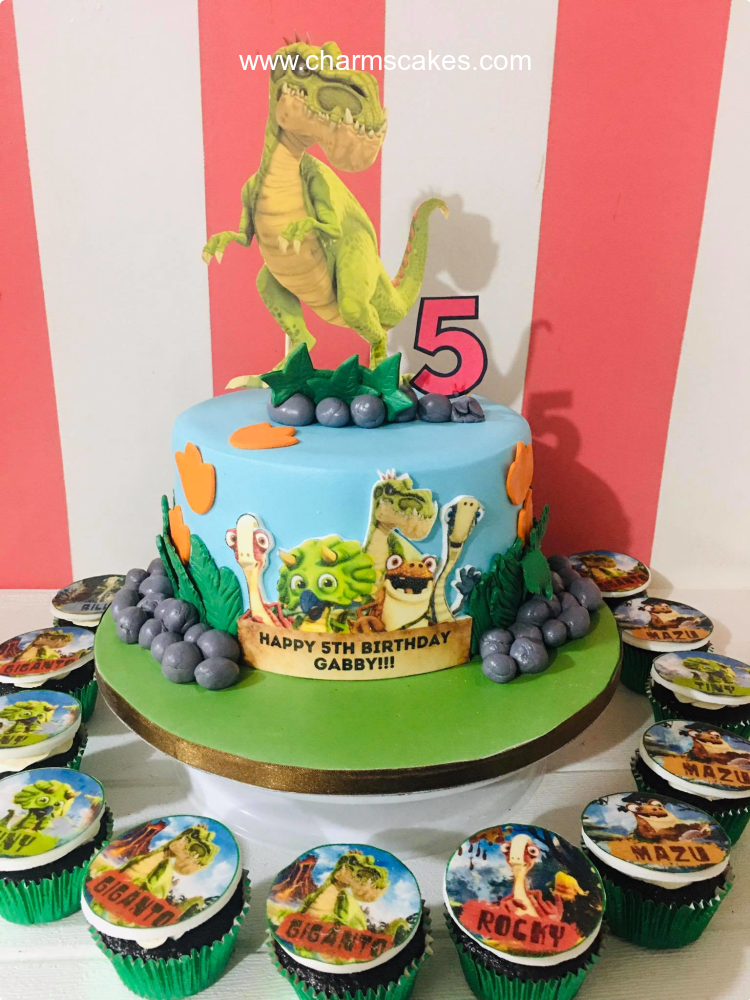 Gabby Dinosaurs Custom Cake