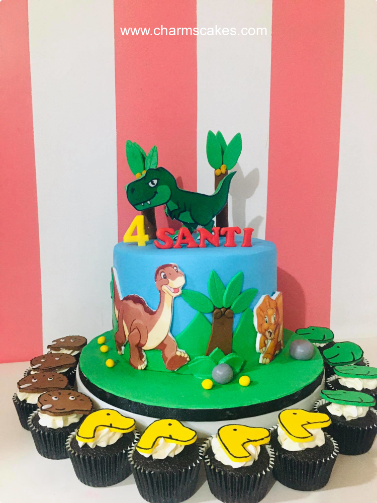 Santi Dinosaurs Custom Cake