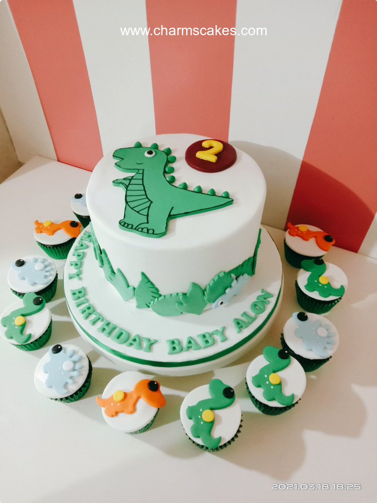 Hello Alon Dinosaurs Custom Cake