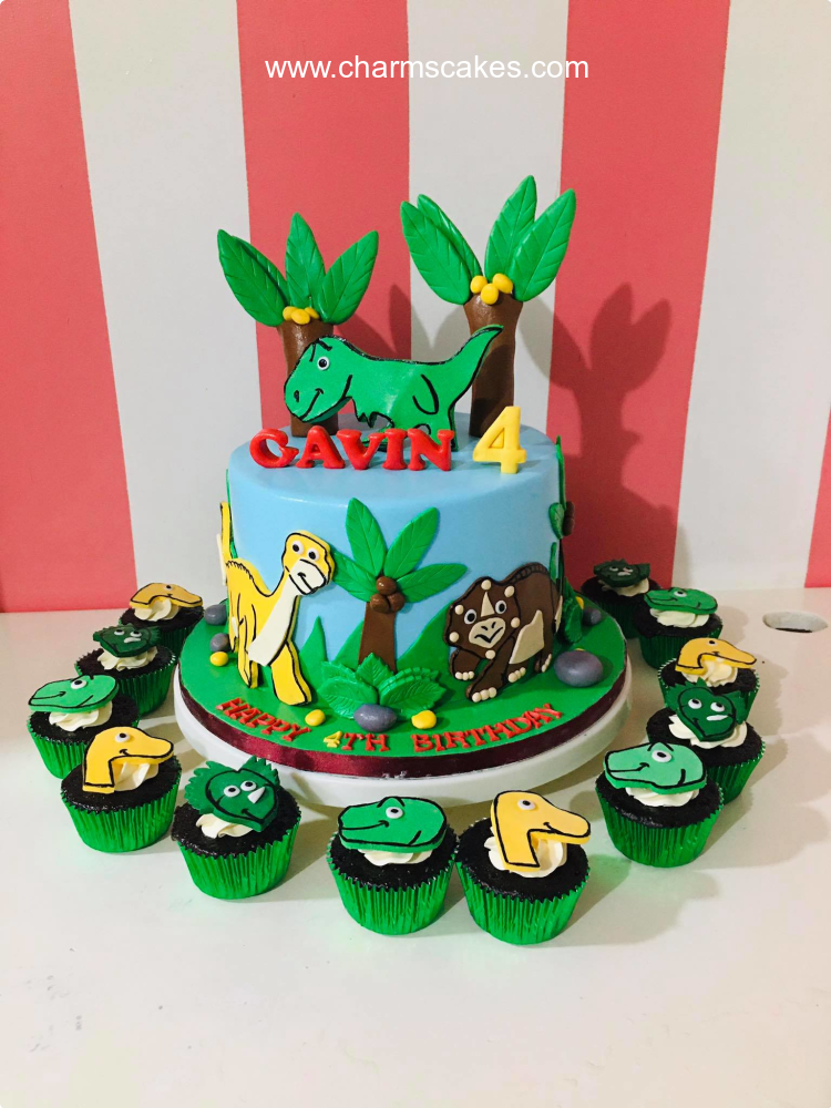 Cavin Dinosaurs Custom Cake