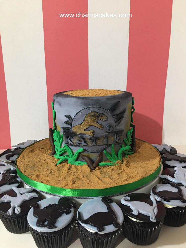 Jurrasic Sand Dinosaurs Custom Cake