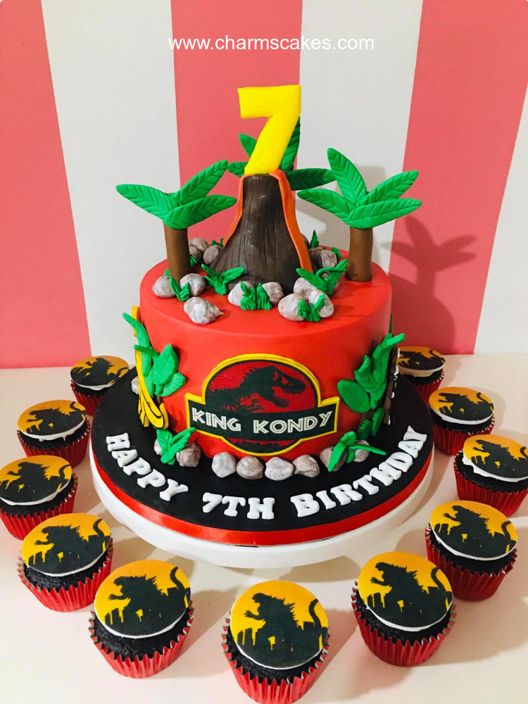 King Kondy Dinosaurs Custom Cake