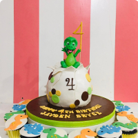 Jayden Dinosaurs Custom Cake