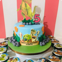 Gabby Dinosaurs Custom Cake