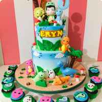 Eryn Dinosaurs Custom Cake