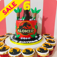 Alonzo Dinosaurs Custom Cake