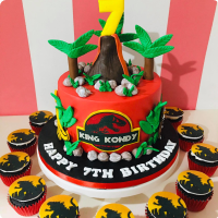 King Kondy Dinosaurs Custom Cake