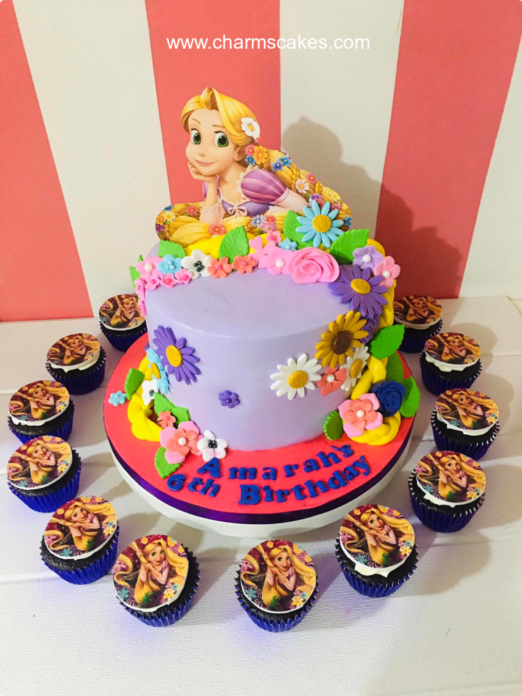 Rapunzel Princess Custom Cake