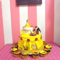 Beauty and the beast Princess Custom Cake