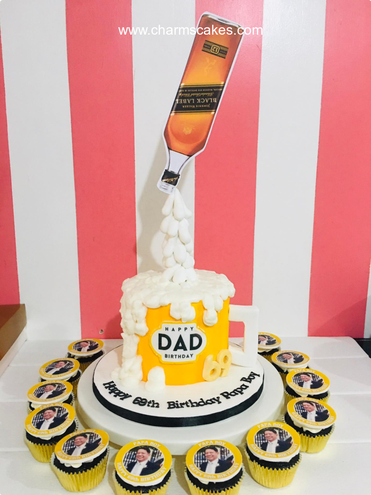 Papa Boy's For Fathers Custom Cake