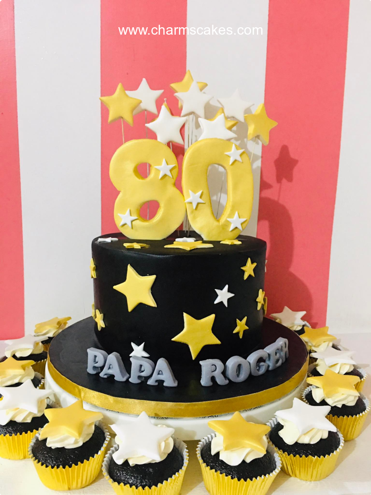 Roger @ 80th For Fathers Custom Cake