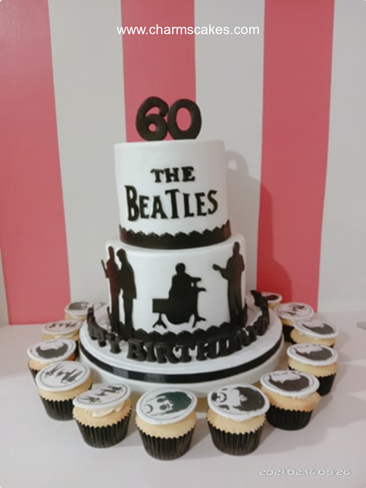 60 Beatles For Fathers Custom Cake