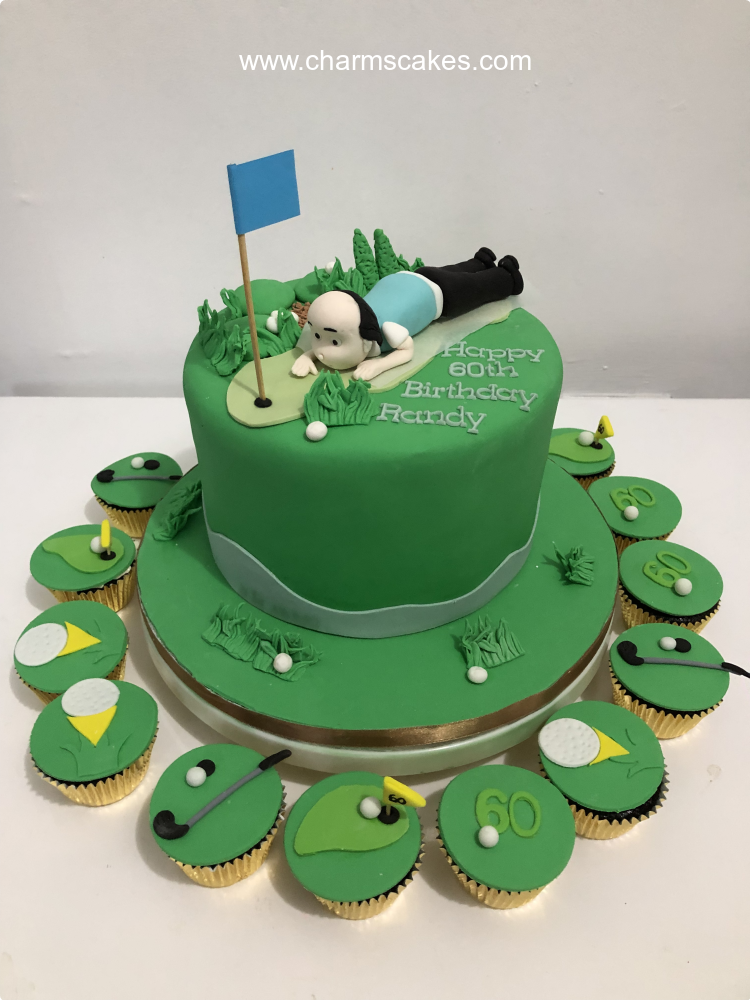 Golfer For Fathers Custom Cake