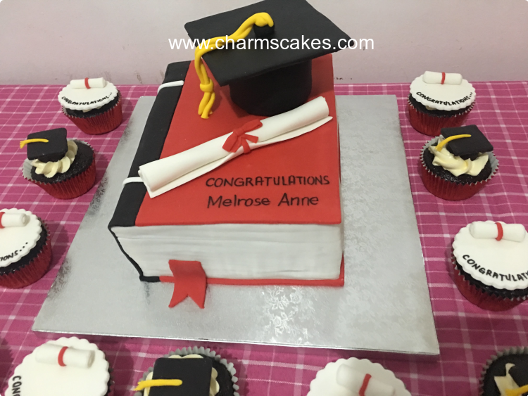 Graduation Book For Fathers Custom Cake