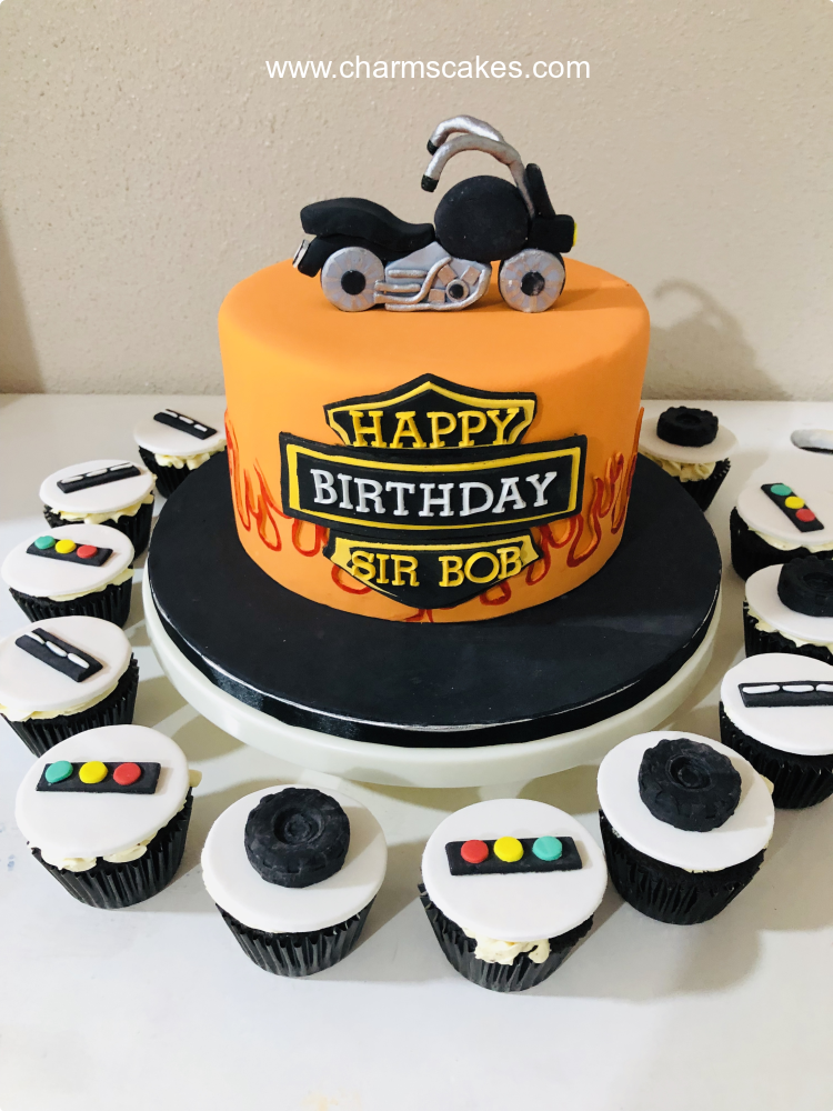 Harley For Fathers Custom Cake