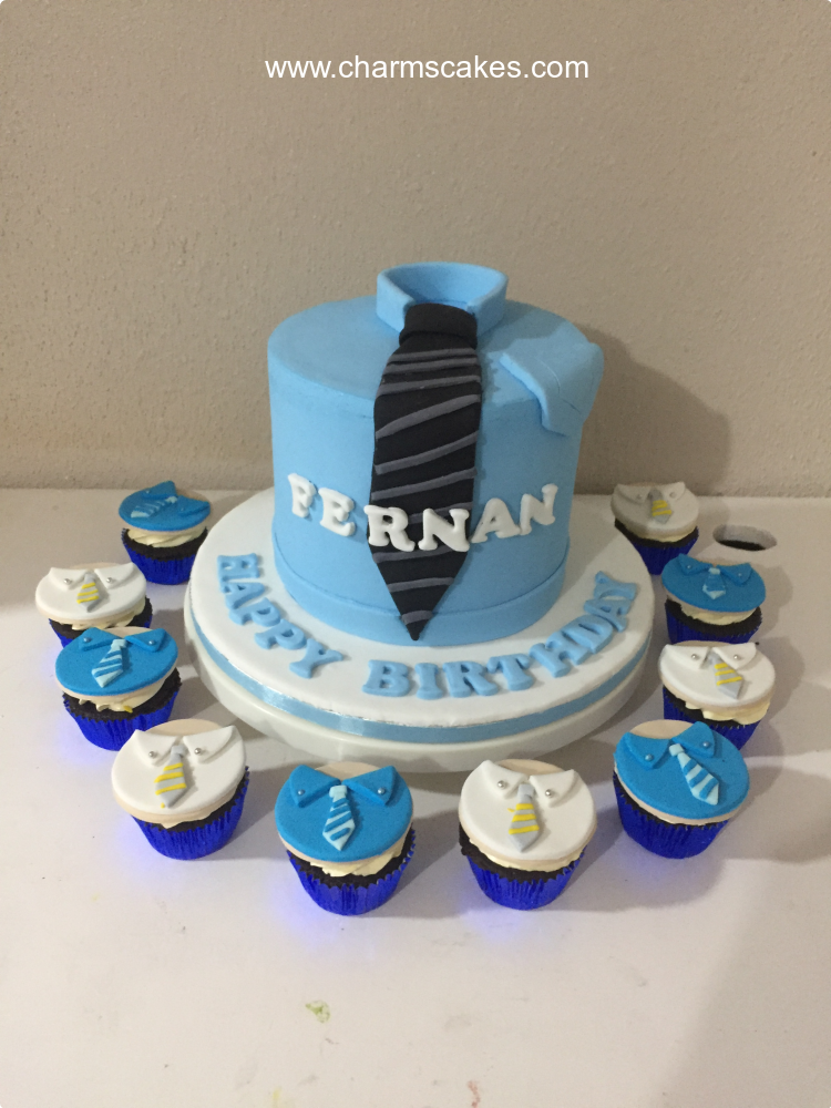 Office Guy For Fathers Custom Cake