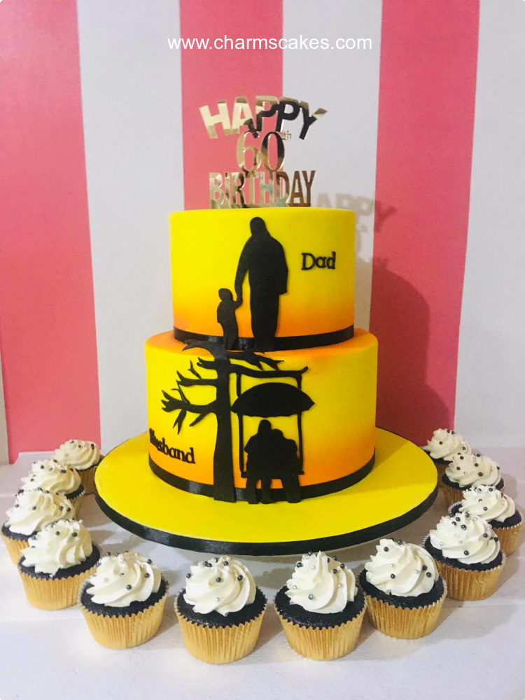 Dad's 60th Birthday For Fathers Custom Cake
