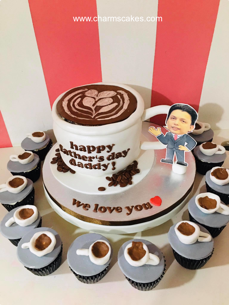 Coffee Dad For Fathers Custom Cake