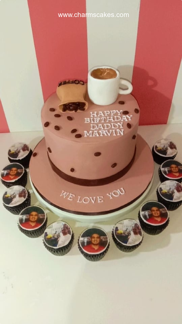 Coffee For Fathers Custom Cake