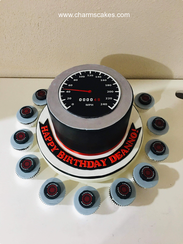 Speedometer For Fathers Custom Cake