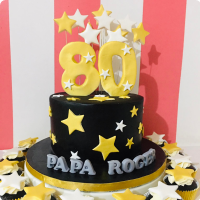 Roger @ 80th For Fathers Custom Cake