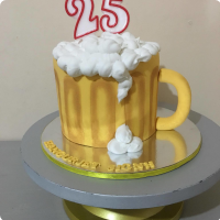 Beer Mug Fondant For Fathers Custom Cake