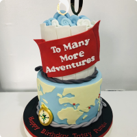 World Map For Fathers Custom Cake