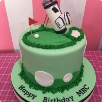 Golf Set For Fathers Custom Cake