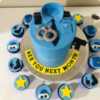 Police For Fathers Custom Cake