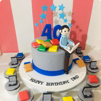 Daddy @ 40tth For Fathers Custom Cake